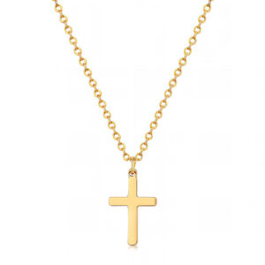 Cross Soild Gold Necklace - Display 1 Take Up Your Cross Necklace in Gold