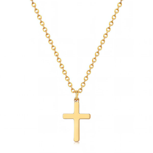 Take Up Your Cross Necklace in Gold