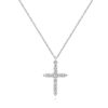 Cross Necklace with Diamonds in Gold and Silver