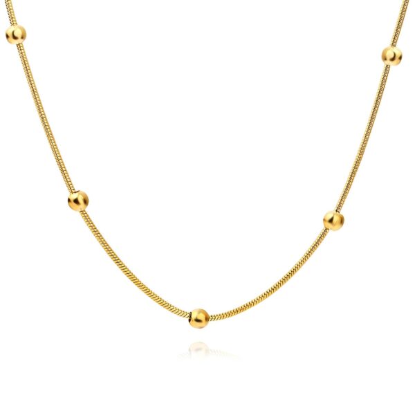 18K Gold Ball Necklace in Gold