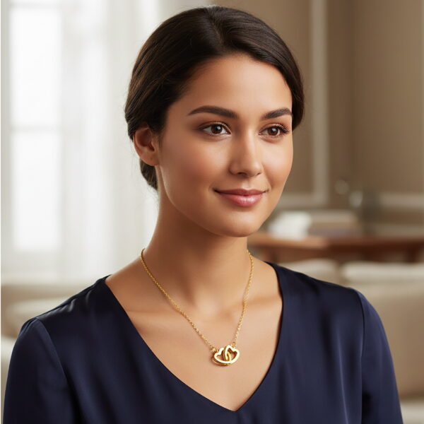 Necklace-Two_Hearts-01 (1) Blessed are the Pure in Heart Necklace in Gold