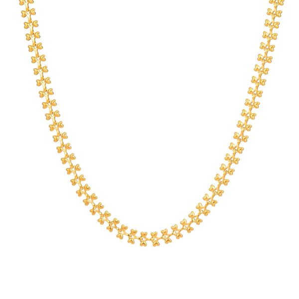 Double Heart Necklace in Gold