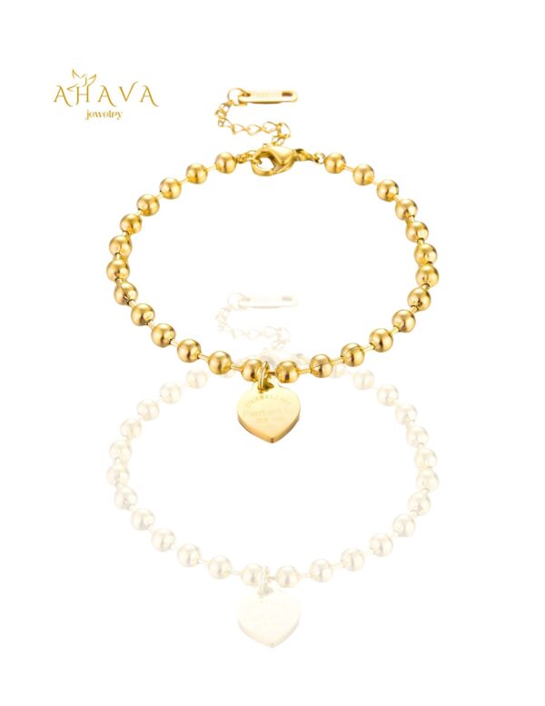 Eternal Love Bracelet, 18k Gold Plated Steel in Gold