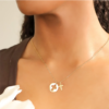 He is My Refuge Cross Cutout  Necklace 18k Gold with 2" Extender