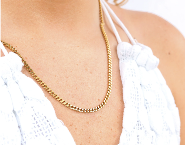 Diamond Cut 18K Gold Necklace 16" - Sold without Pendants