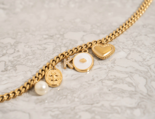 Diamond Cut 18K Gold Necklace 16" - Sold without Pendants