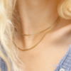 Diamond Cut 18K Gold Necklace 16" - Sold without Pendants