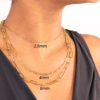 Linked Arms 18k Paperclip Necklace Gold
