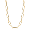 Linked Arms 18k Paperclip Necklace Gold