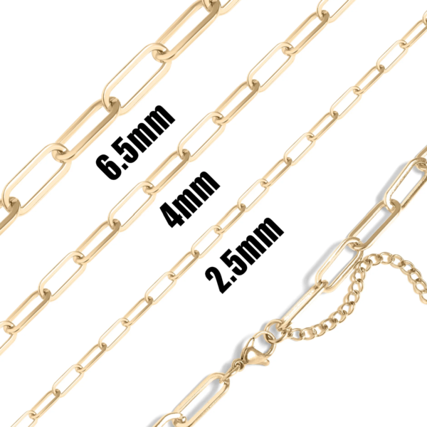 Linked Arms 18k Paperclip Necklace Gold