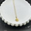 Engravable Round Diamond Necklace 18k Gold