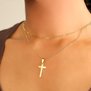 Personalized Called by Name Engravable 18k Cross Necklace - Name Only