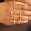 Personalized Called by Name Engravable 18k Cross Necklace - Name Only