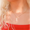 Personalized Called by Name Engravable 18k Cross Necklace - Name Only