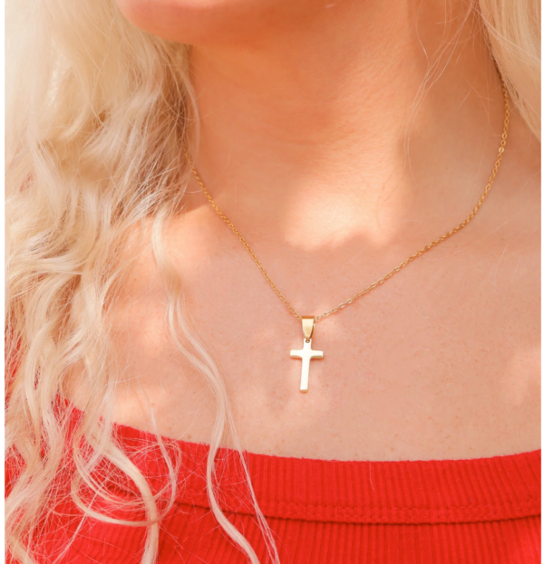 Personalized Called by Name Engravable 18k Cross Necklace - Name Only