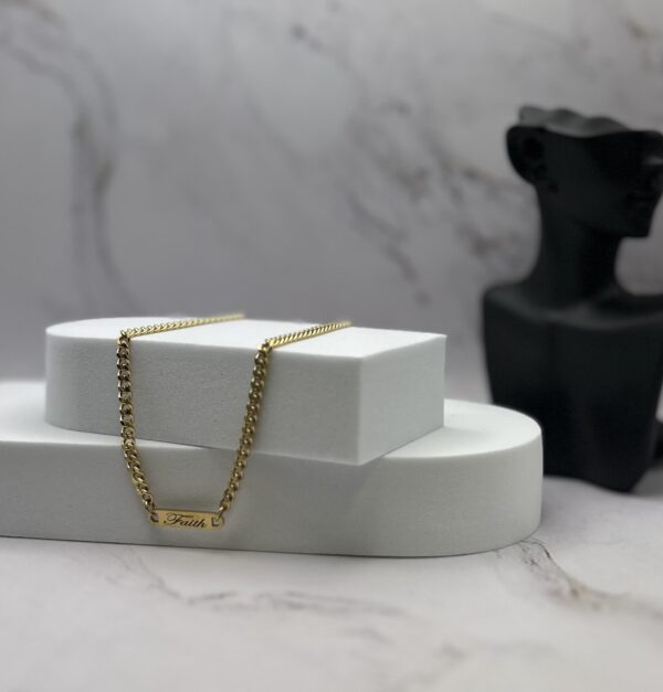 faith and love 1 Faith and Love Necklace 18k Gold