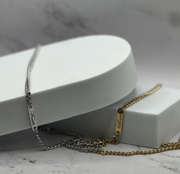 faith and love necklace Faith and Love Necklace 18k Gold